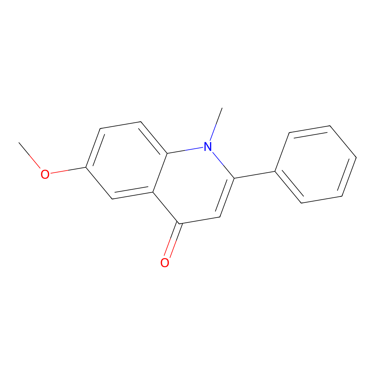 6-Methoxy-1-methyl-2-phenyl-4(1H)-quinolinone molecular structure, CAS 6878-08-6