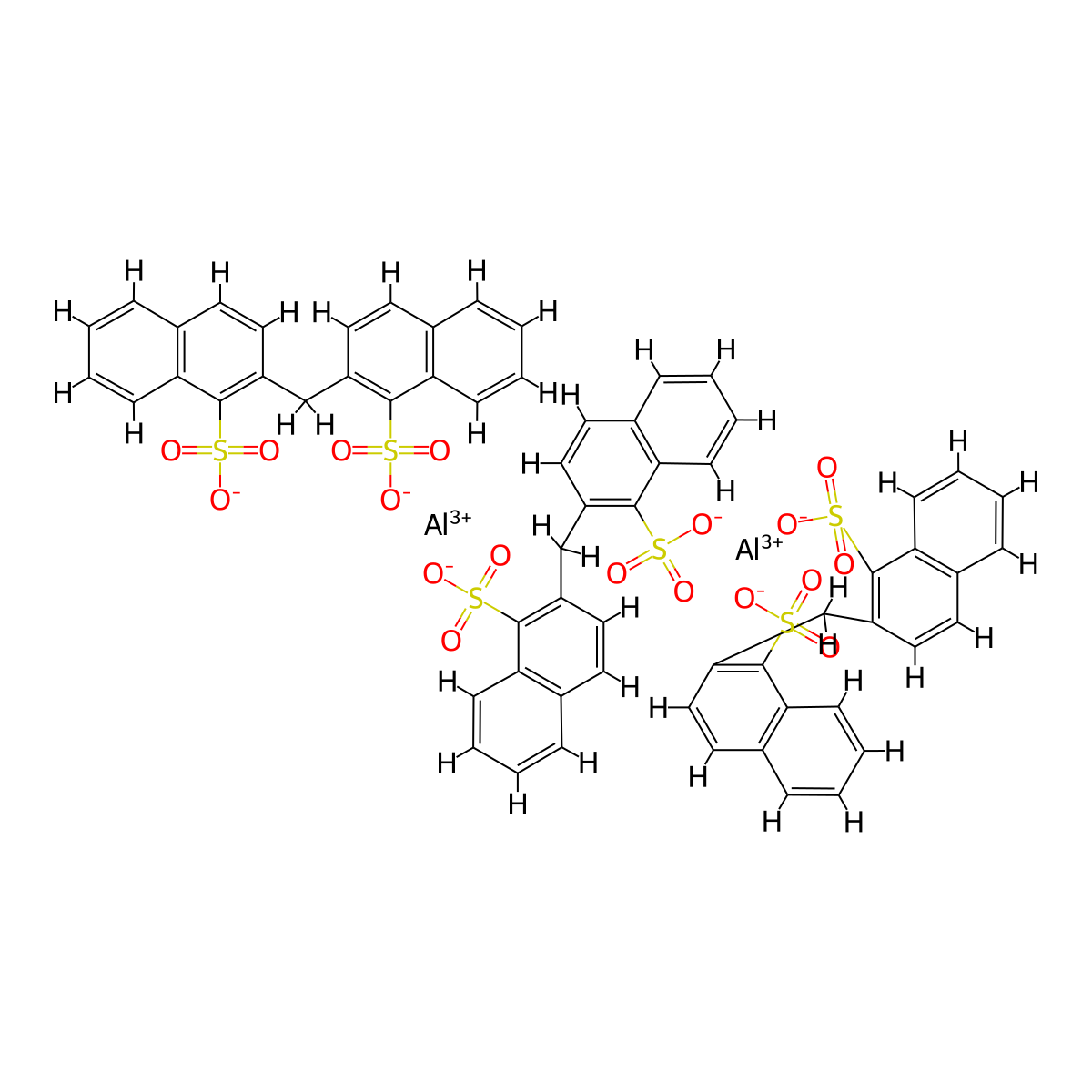 Naphthalenesulfonic acid, methylenebis-, aluminum salt (3:2) molecular structure, CAS 68780-28-9