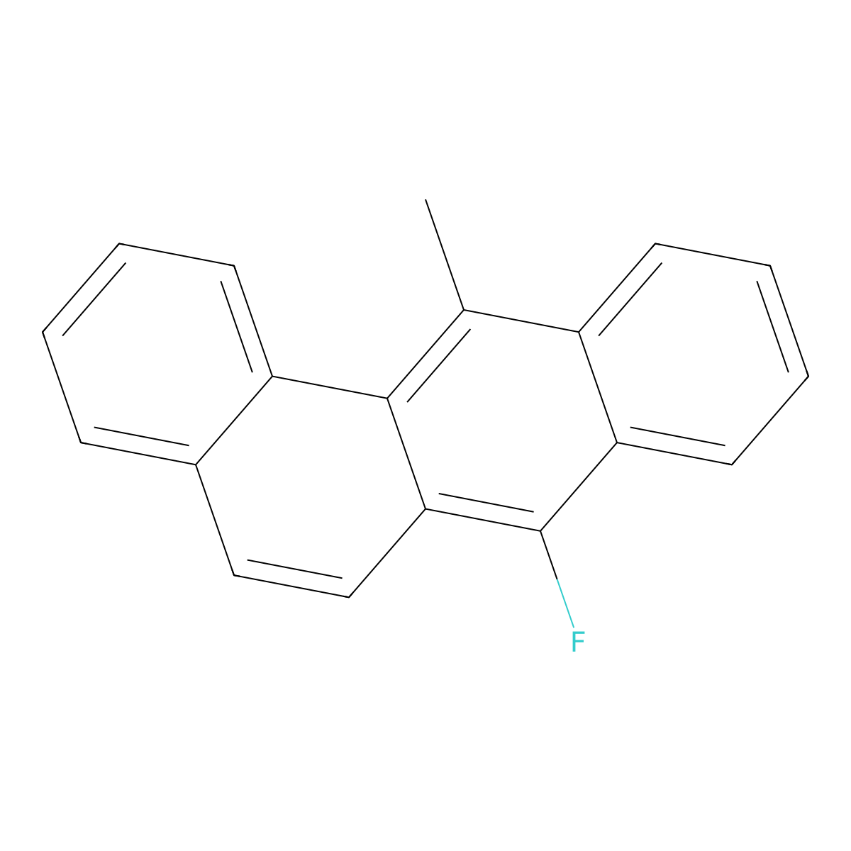 Benz(a)anthracene, 7-fluoro-12-methyl- molecular structure, CAS 68781-45-3