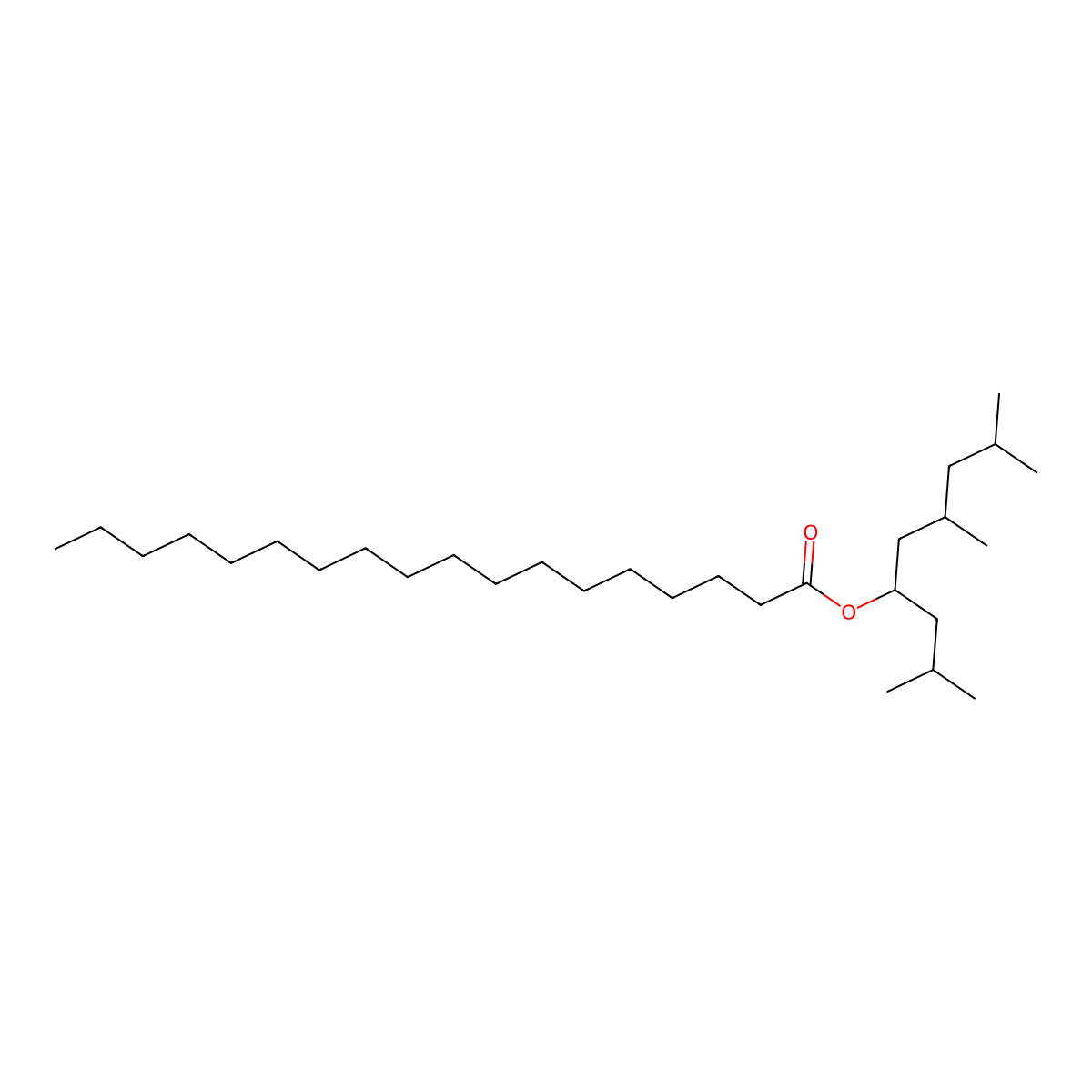 Octadecanoic acid, 3,5-dimethyl-1-(2-methylpropyl)hexyl ester molecular structure, CAS 68784-91-8