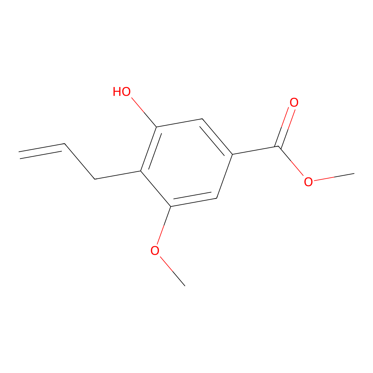 Methyl 4-Allyl-3-hydroxy-5-methoxybenzoate molecular structure, CAS 68787-65-5