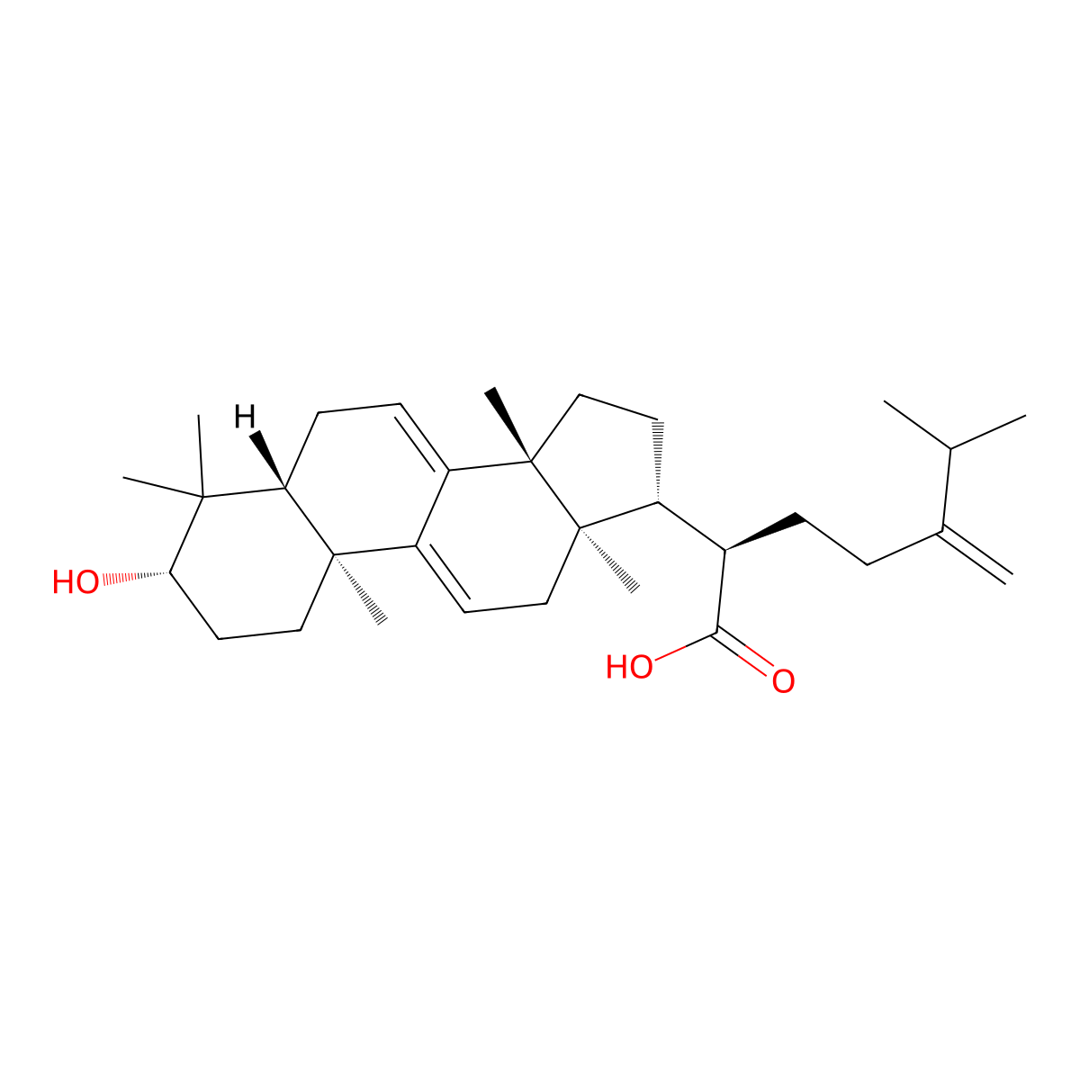 Dehydroeburicoic Acid molecular structure, CAS 6879-05-6