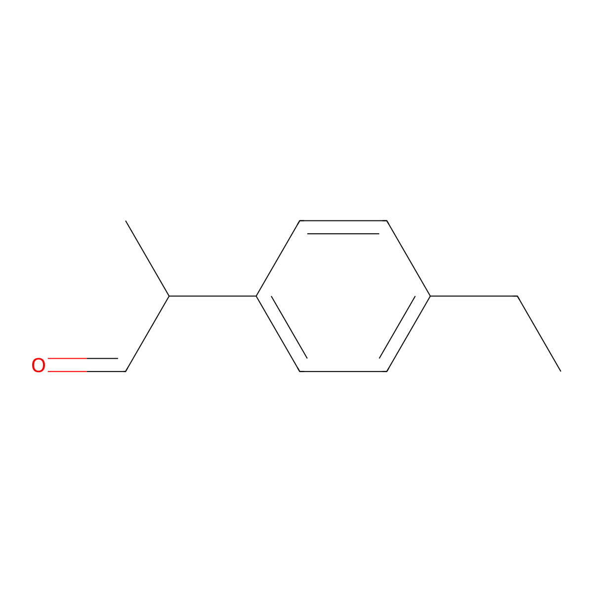 2-(4-Ethylphenyl)propanal molecular structure, CAS 68790-19-2