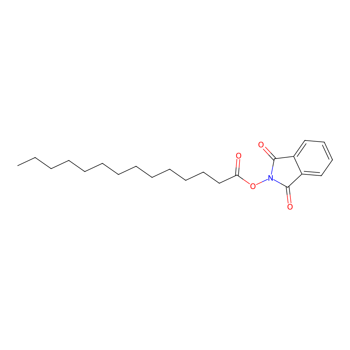 1,3-Dihydro-1,3-dioxo-2H-isoindol-2-YL tetradecanoate molecular structure, CAS 68792-57-4
