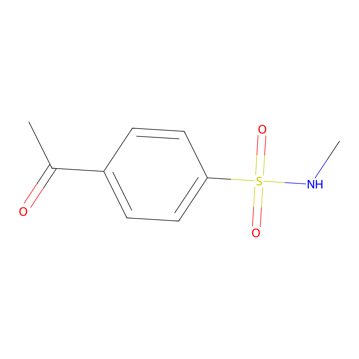 4-acetyl-N-methylbenzene-1-sulfonamide molecular structure, CAS 68793-19-1