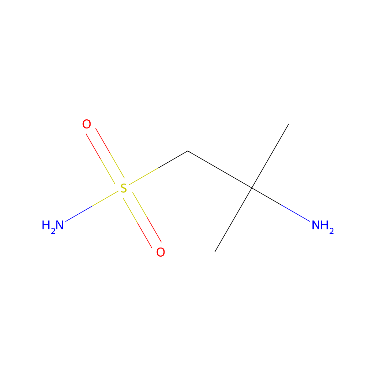 2-Amino-2-methylpropane-1-sulfonamide molecular structure, CAS 687967-10-8