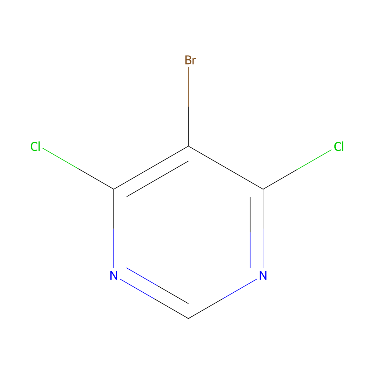 Pyrimidine, 5-bromo-4,6-dichloro- molecular structure, CAS 68797-61-5