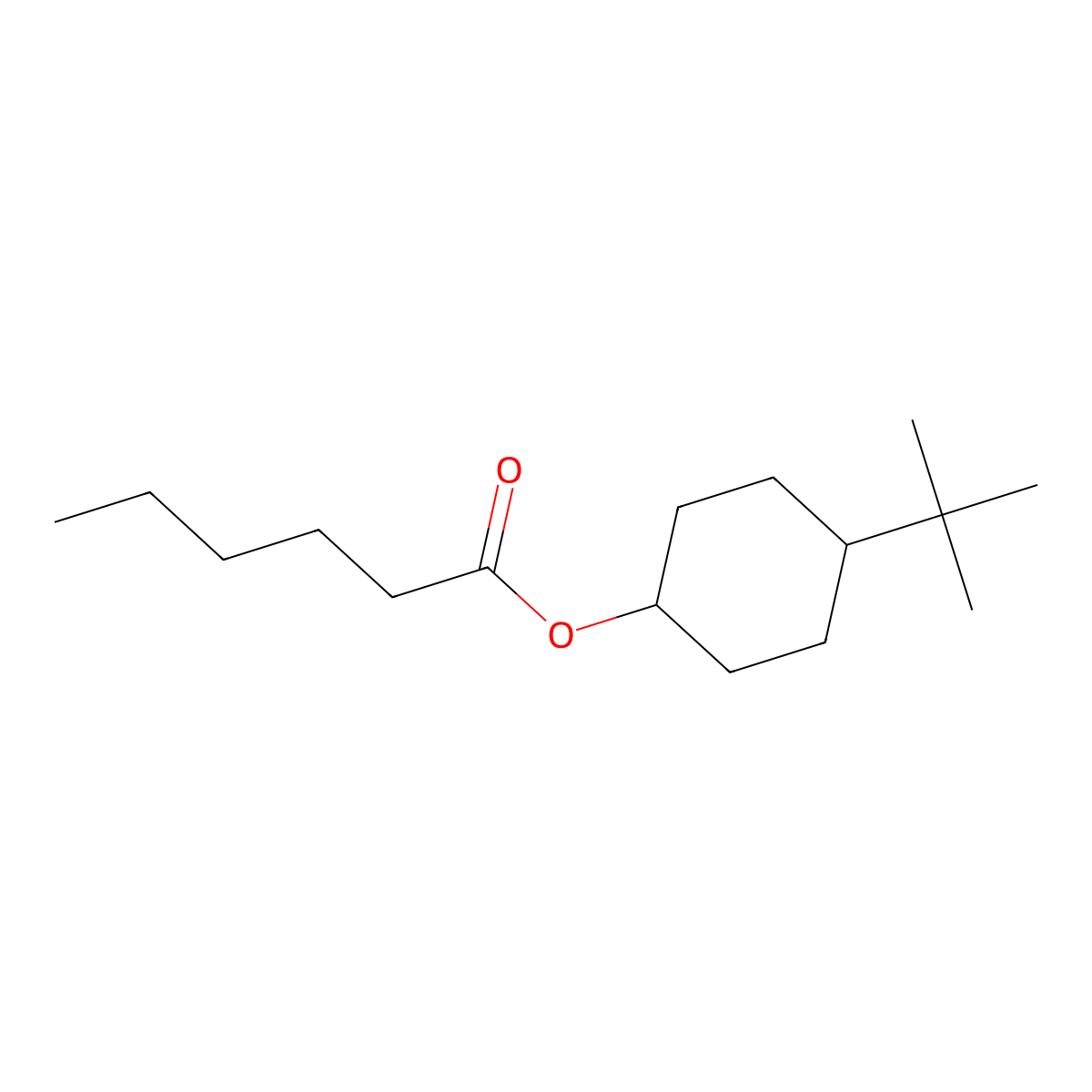 Hexanoic acid, 4-(1,1-dimethylethyl)cyclohexyl ester molecular structure, CAS 68797-74-0