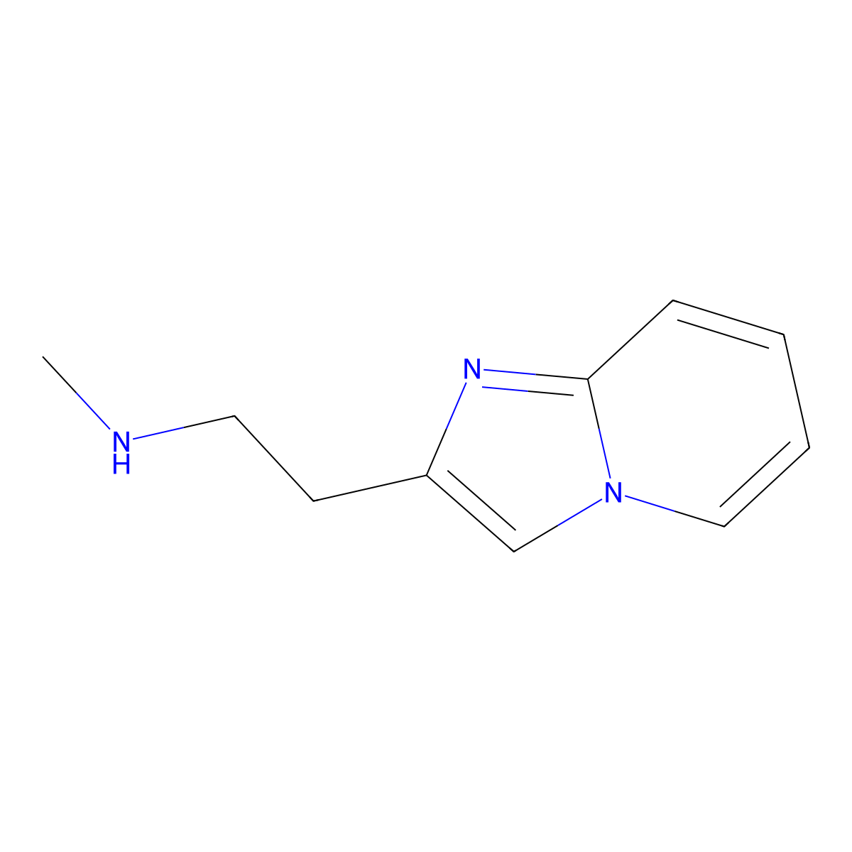 2-(Imidazo[1,2-a]pyridin-2-yl)-N-methylethan-1-amine molecular structure, CAS 687973-54-2