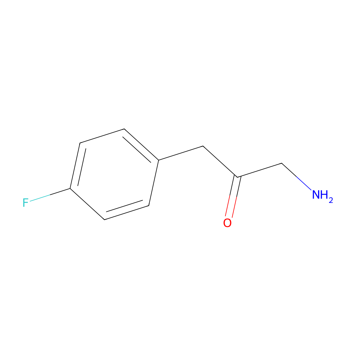 1-Amino-3-(4-fluorophenyl)propan-2-one molecular structure, CAS 687979-85-7
