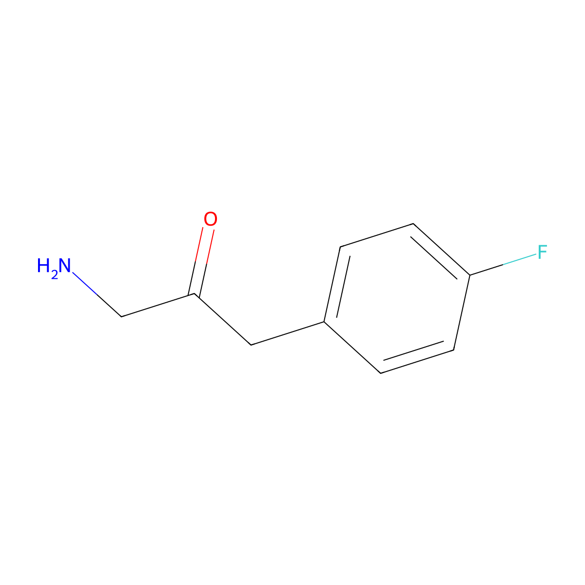 1-Amino-3-(4-fluorophenyl)propan-2-one molecular structure, CAS 687979-85-7