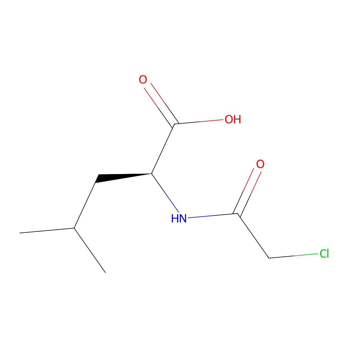 N-(2-Chloroacetyl)-L-leucine molecular structure, CAS 688-12-0