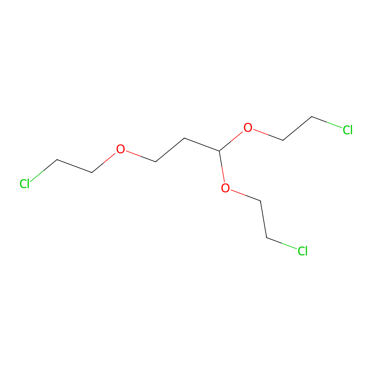 1,1,3-Tris(2-chloroethoxy)propane molecular structure, CAS 688-78-8