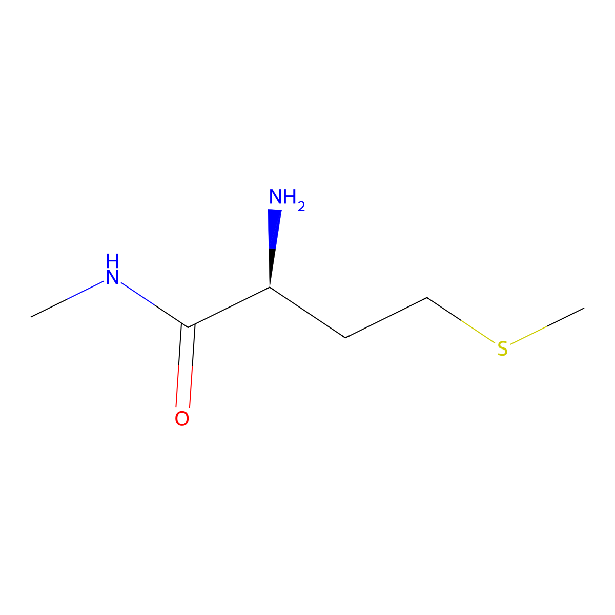 (2S)-2-amino-N-methyl-4-(methylsulfanyl)butanamide molecular structure, CAS 68800-02-2