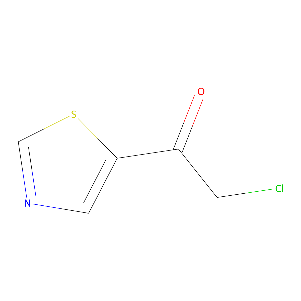 2-Chloro-1-(1,3-thiazol-5-yl)ethan-1-one molecular structure, CAS 688000-75-1