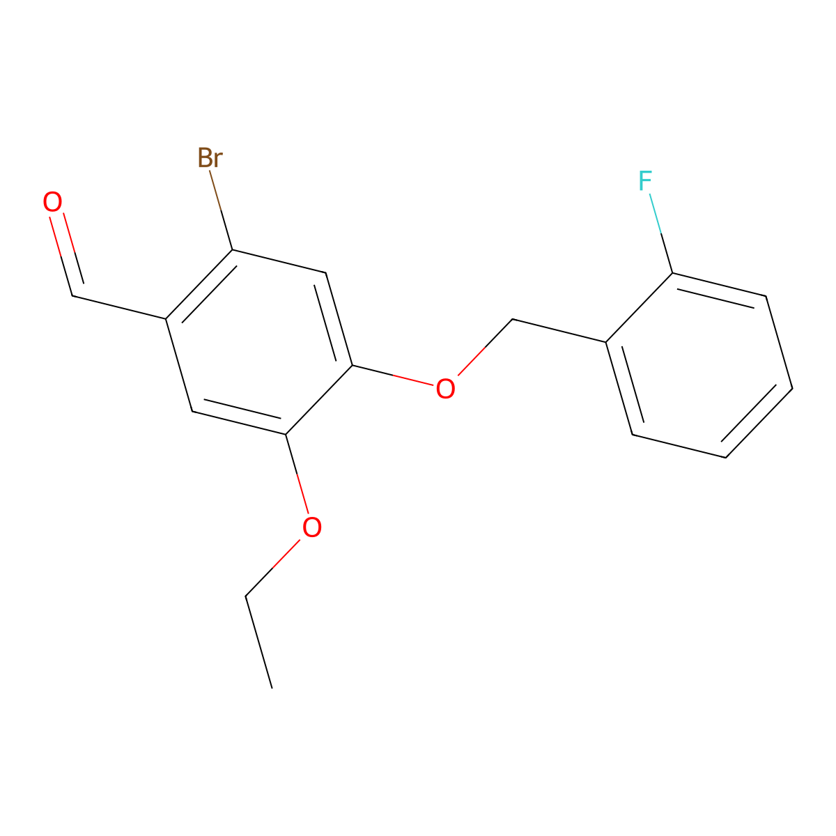 2-Bromo-5-ethoxy-4-[(2-fluorophenyl)methoxy]benzaldehyde molecular structure, CAS 688015-72-7