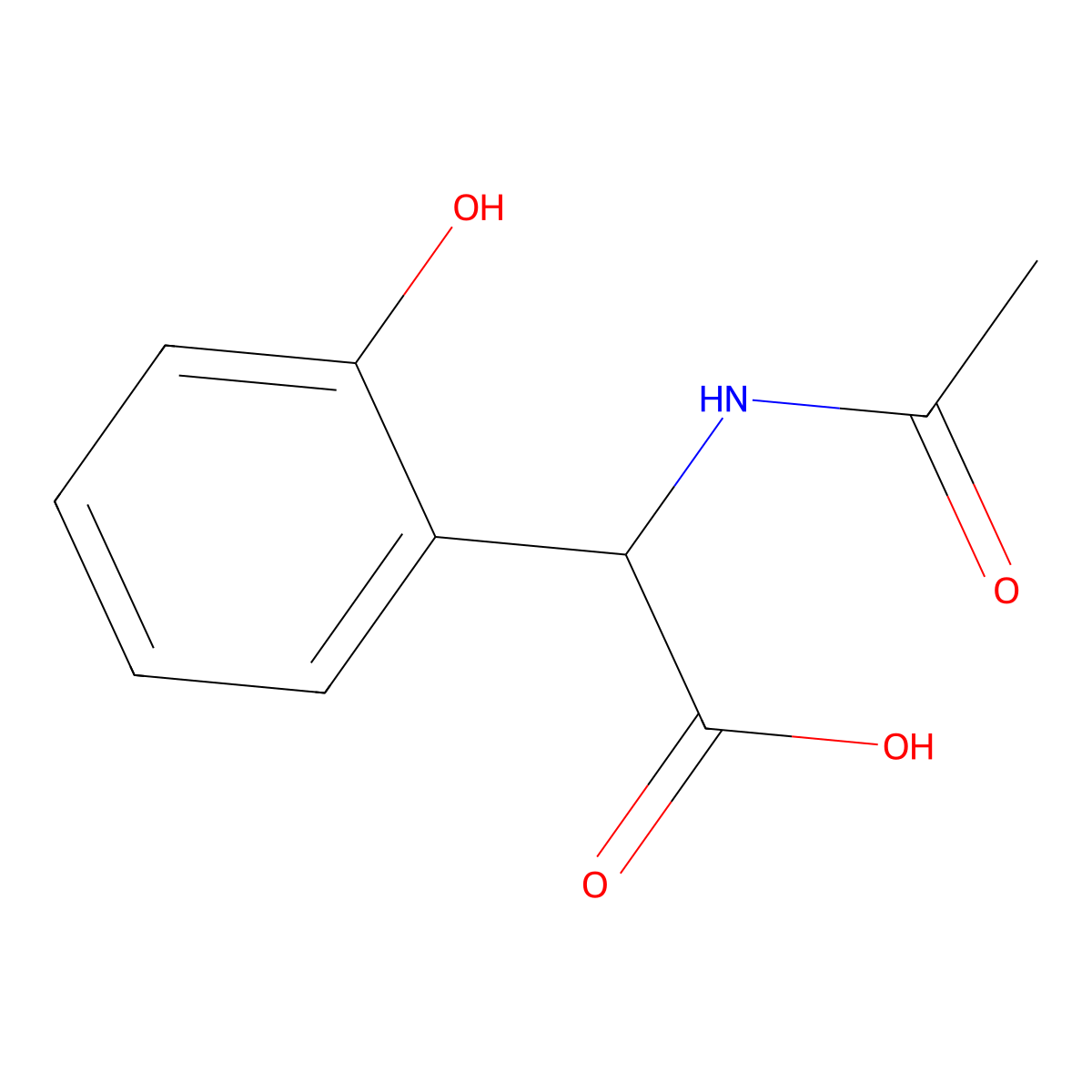 2-acetamido-2-(2-hydroxyphenyl)acetic Acid molecular structure, CAS 68802-33-5
