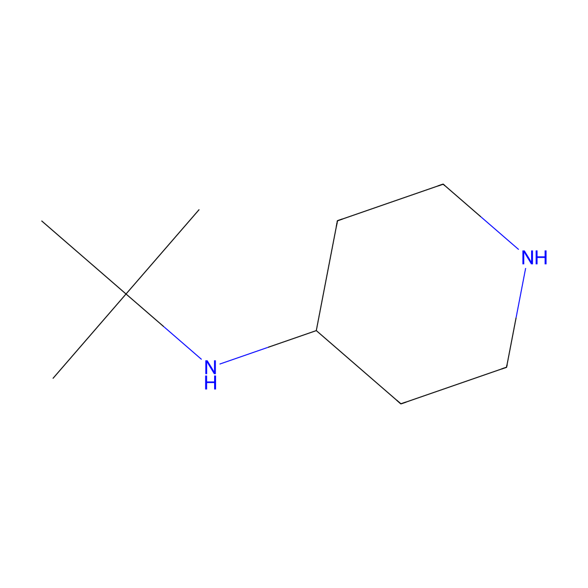 N-(tert-butyl)piperidin-4-amine molecular structure, CAS 688020-19-1