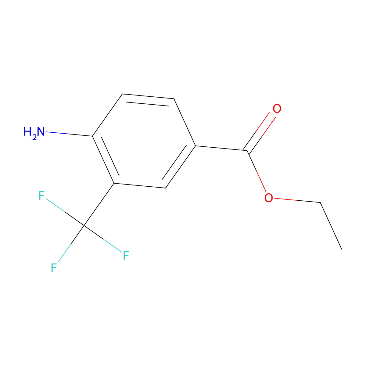 Ethyl 4-amino-3-(trifluoromethyl)benzoate molecular structure, CAS 688020-69-1