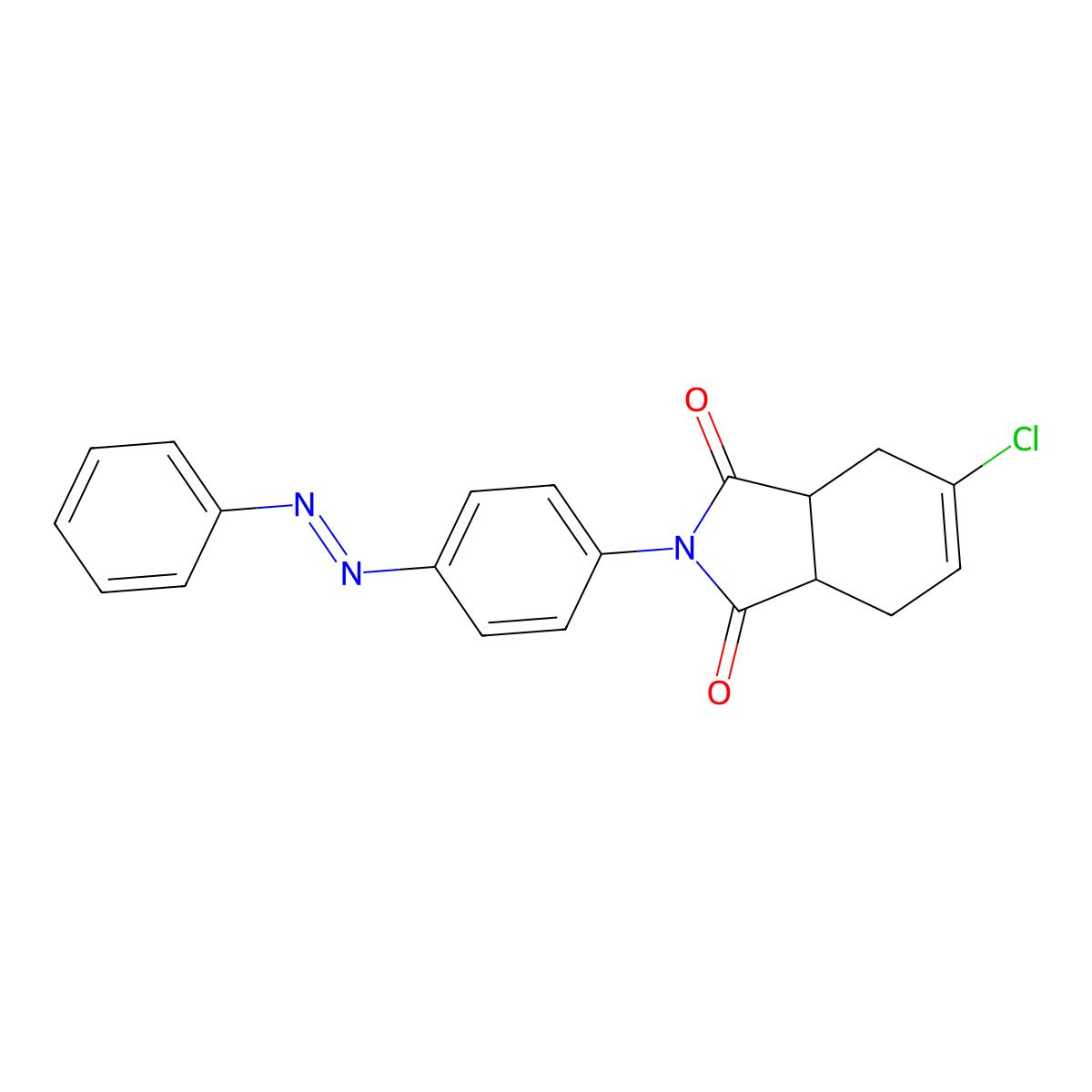 5-chloro-2-{4-[(E)-phenyldiazenyl]phenyl}-3a,4,7,7a-tetrahydro-1H-isoindole-1,3(2H)-dione molecular structure, CAS 688025-80-1