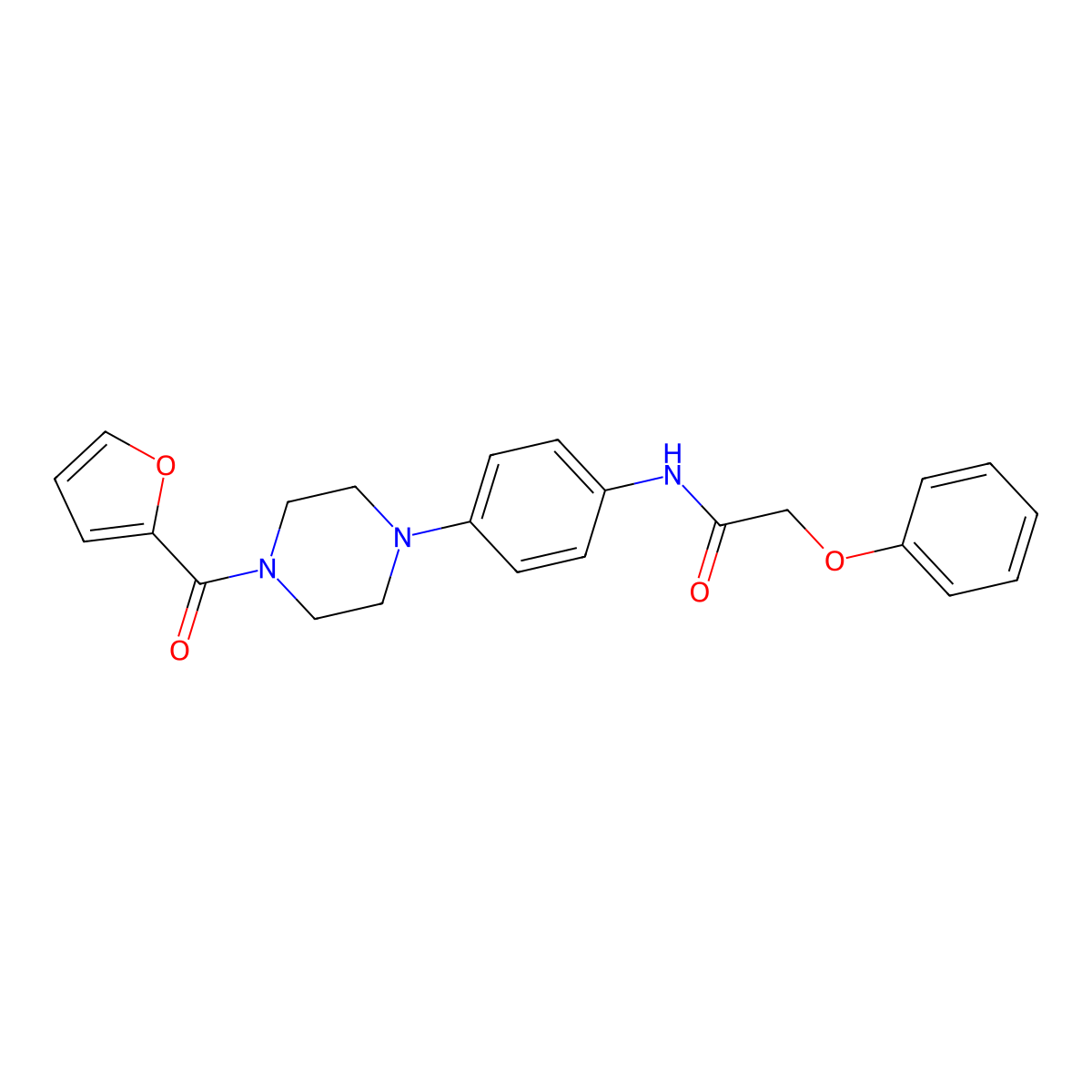 N-[4-[4-(furan-2-carbonyl)piperazin-1-yl]phenyl]-2-phenoxyacetamide molecular structure, CAS 688031-27-8