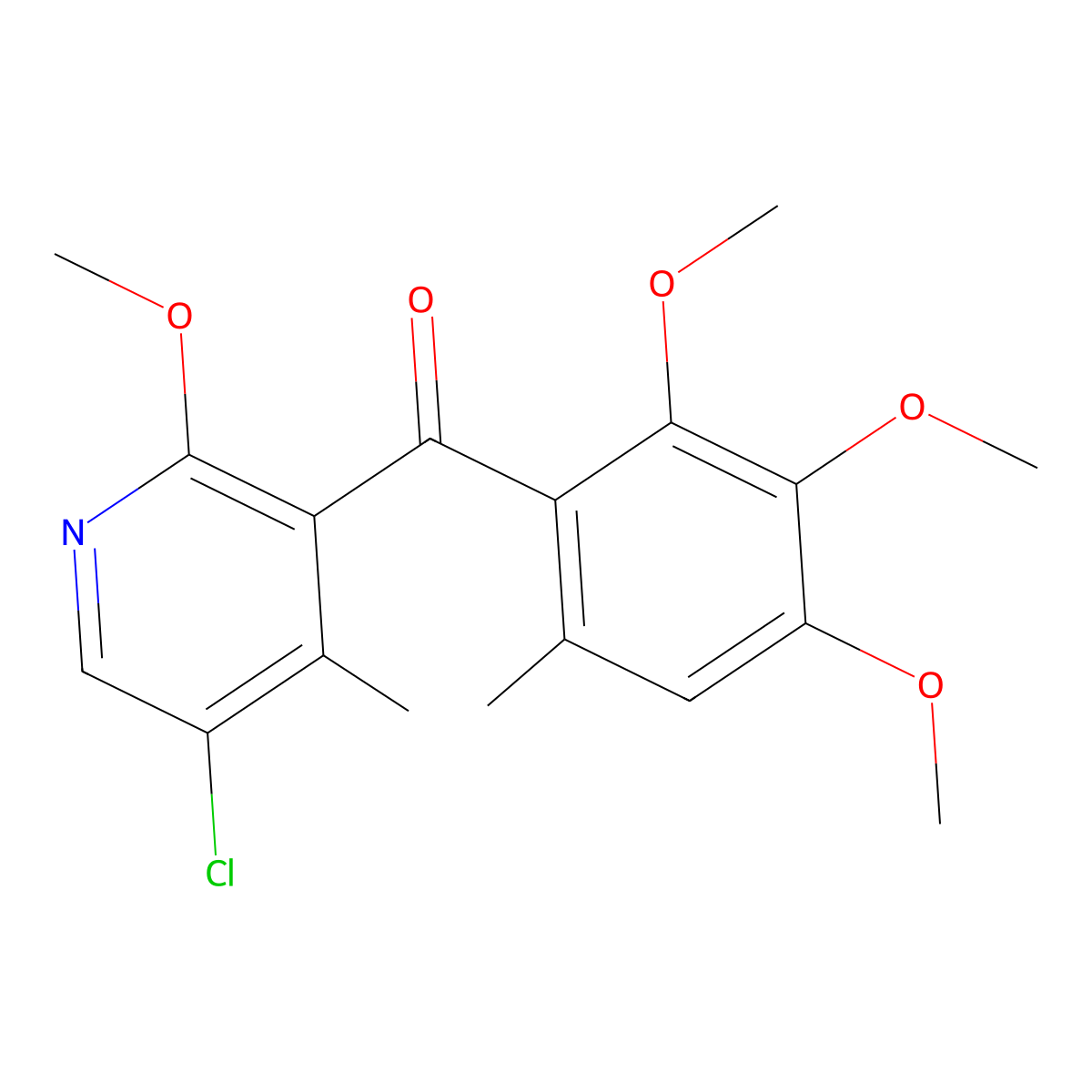Pyriofenone molecular structure, CAS 688046-61-9