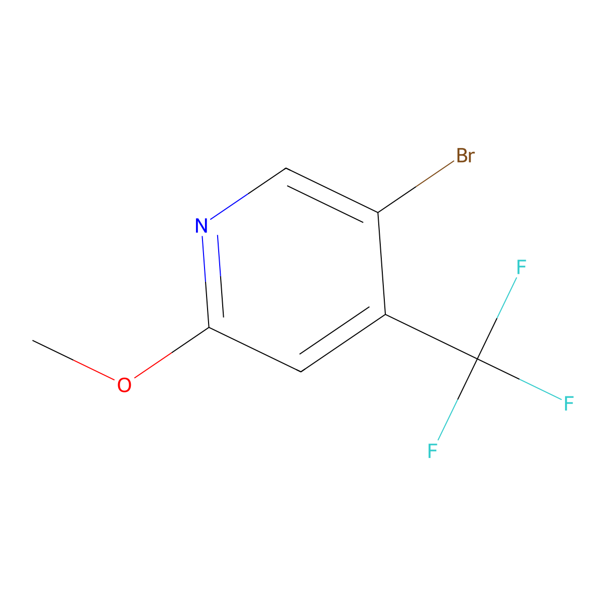 5-Bromo-2-methoxy-4-(trifluoromethyl)pyridine molecular structure, CAS 688047-09-8
