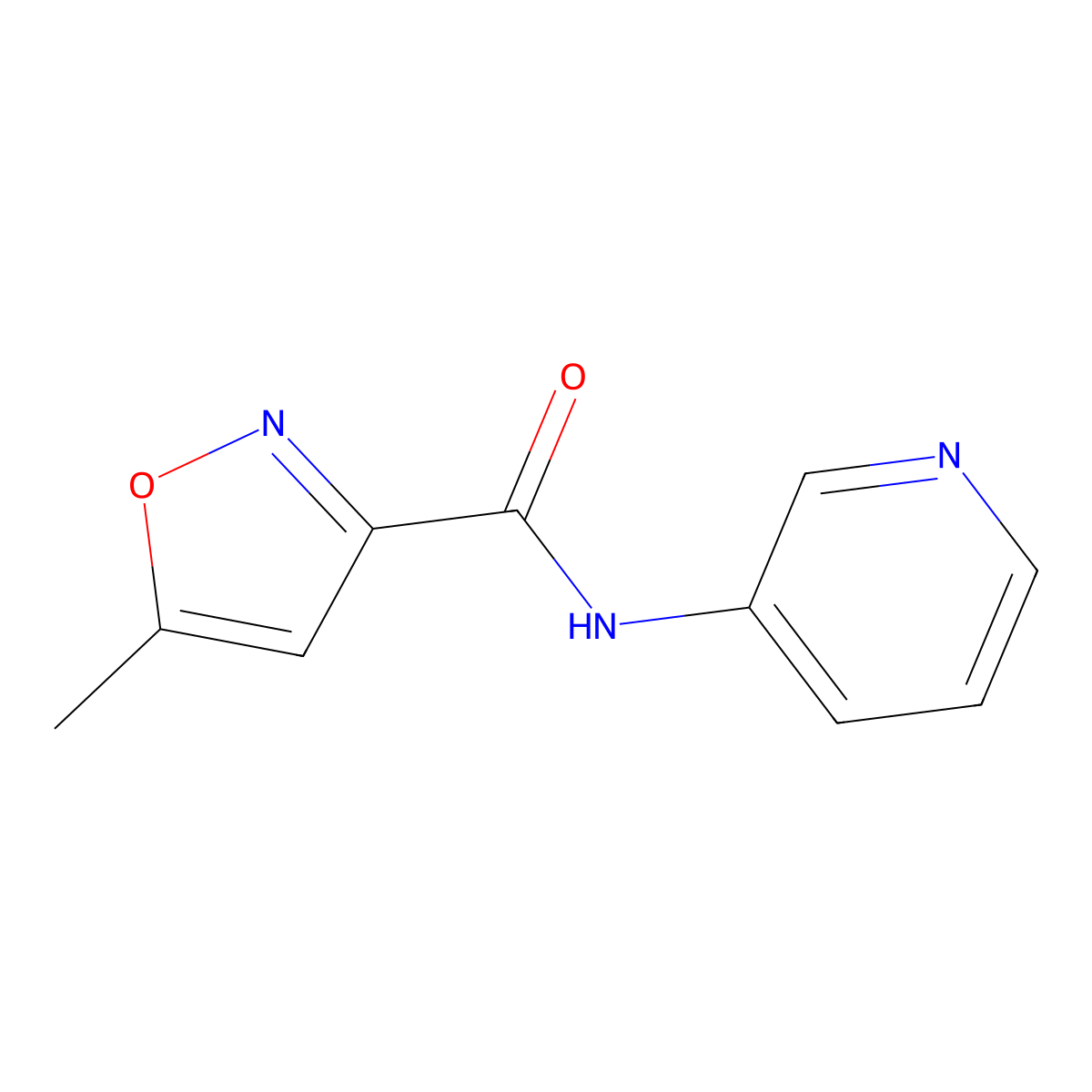 5-methyl-N-(3-pyridinyl)-3-isoxazolecarboxamide molecular structure, CAS 688051-09-4