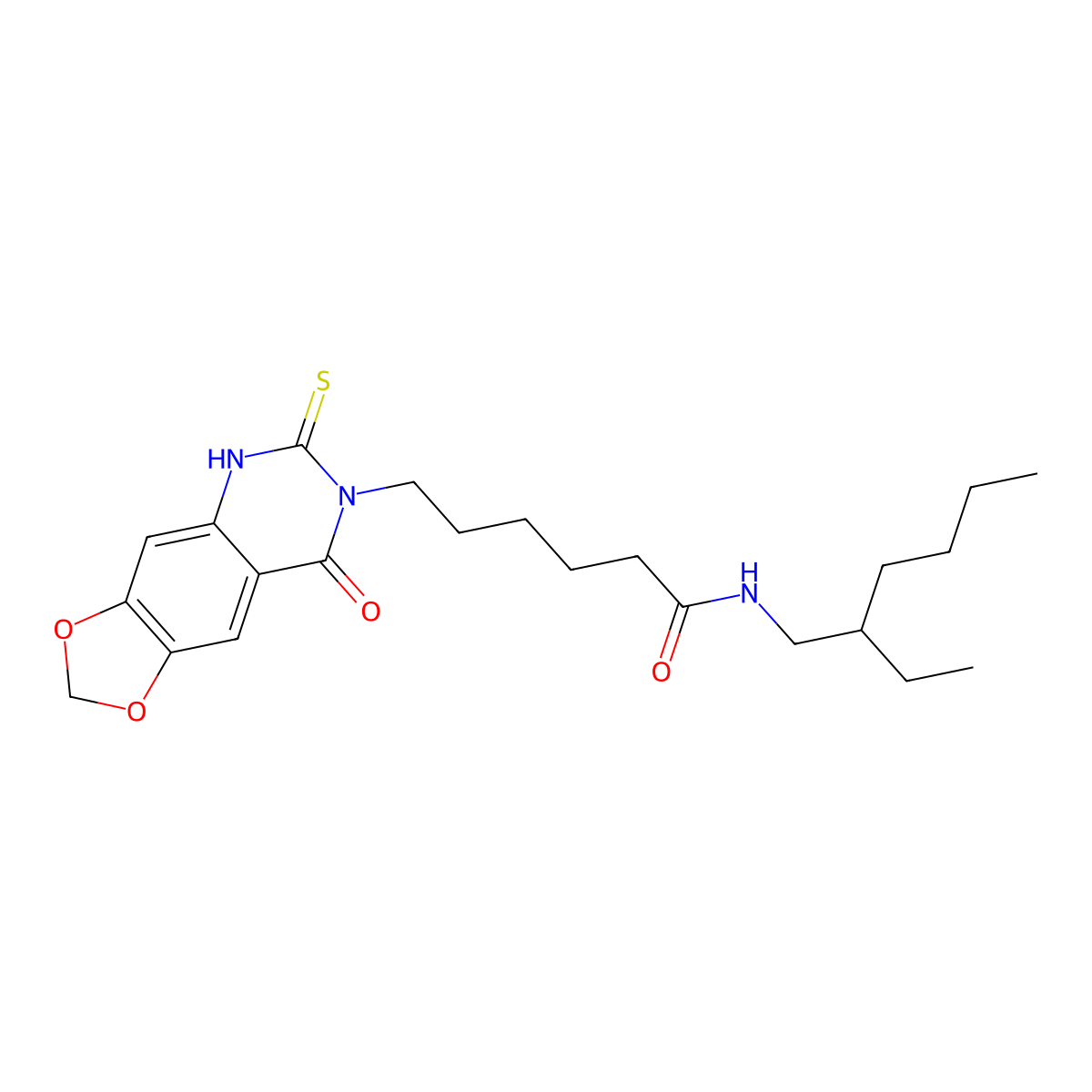N-(2-ethylhexyl)-6-(8-oxo-6-thioxo-5,6-dihydro-[1,3]dioxolo[4,5-g]quinazolin-7(8H)-yl)hexanamide molecular structure, CAS 688053-49-8
