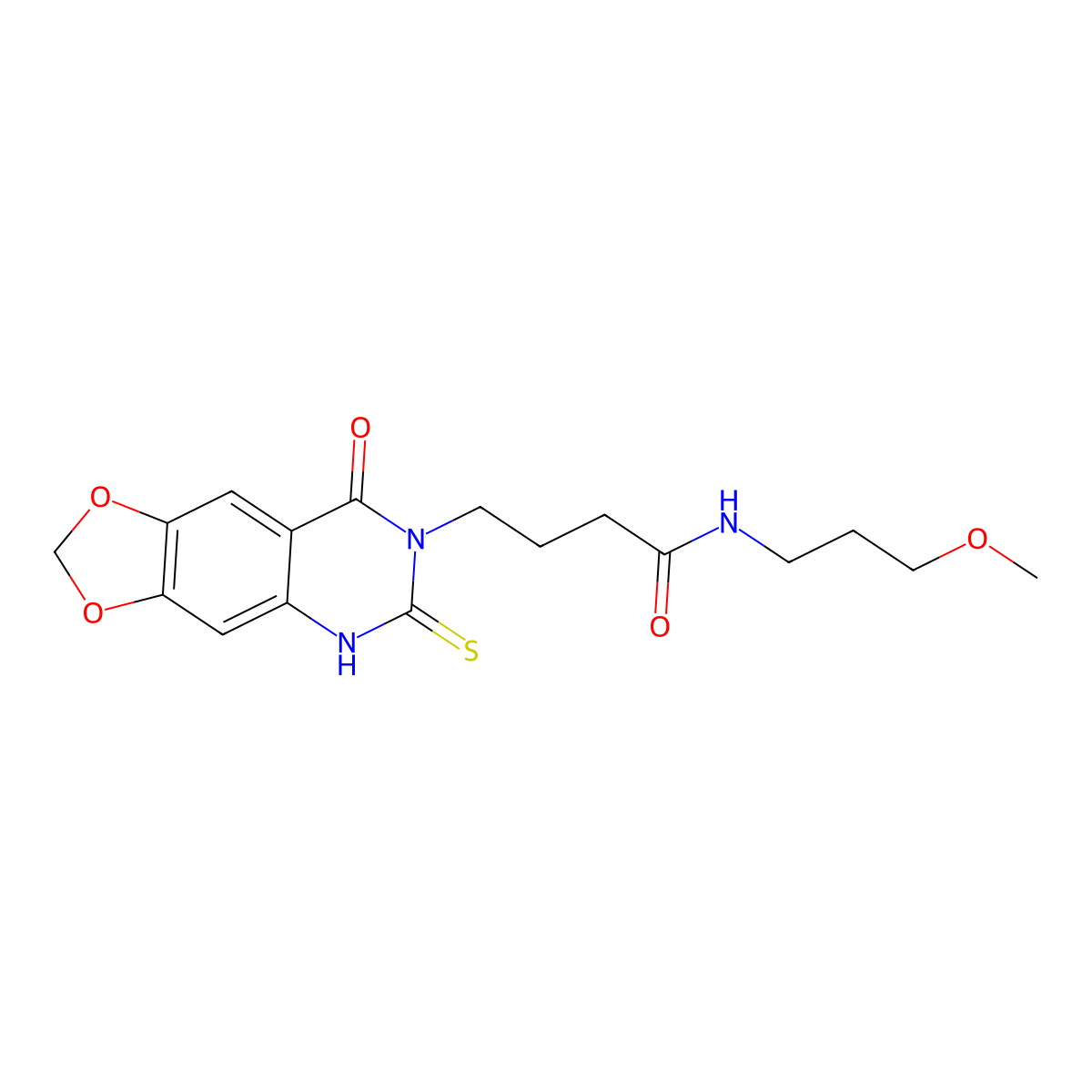 N-(3-methoxypropyl)-4-(8-oxo-6-thioxo-5,6-dihydro-[1,3]dioxolo[4,5-g]quinazolin-7(8H)-yl)butanamide molecular structure, CAS 688054-19-5