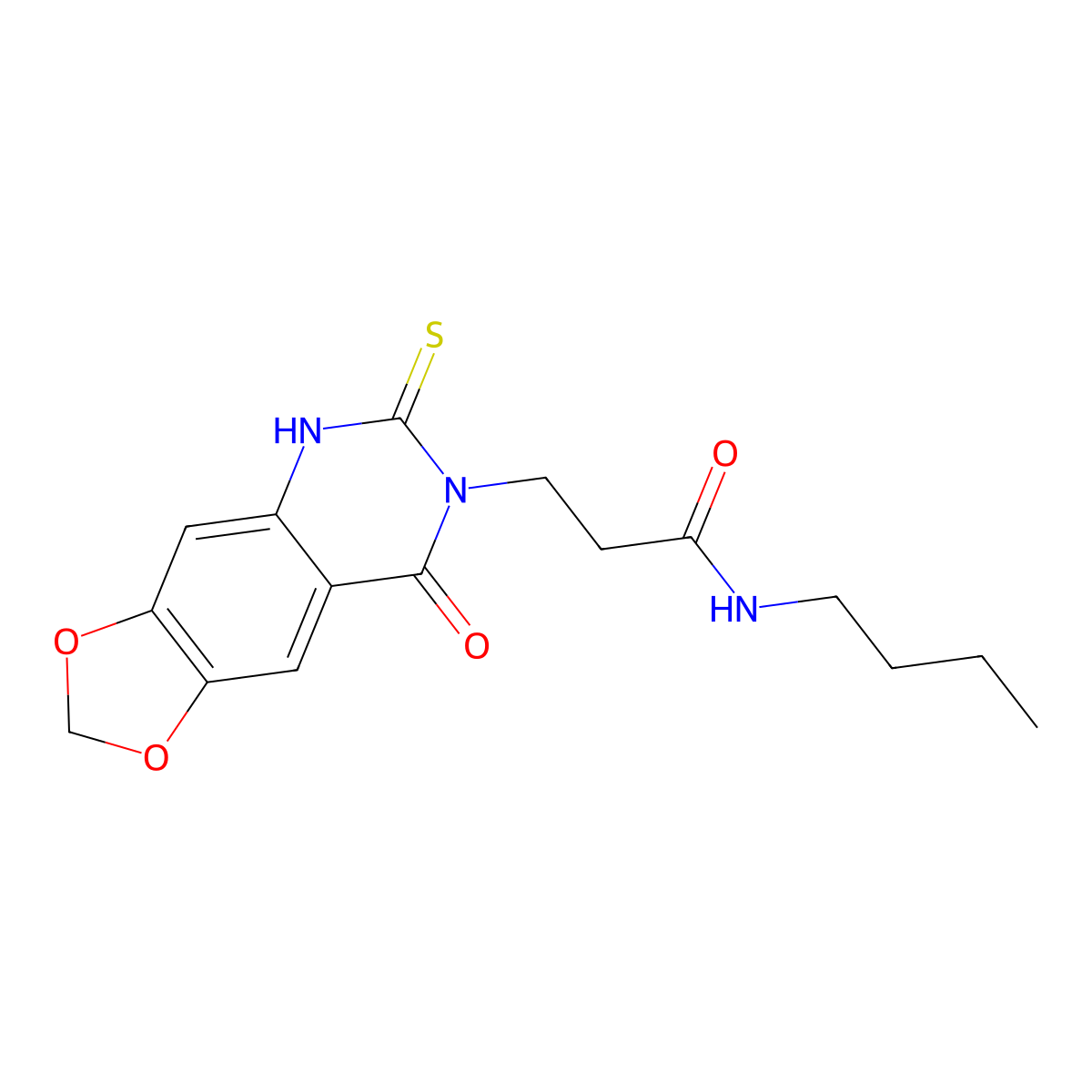 N-butyl-3-(8-oxo-6-thioxo-5,6-dihydro-[1,3]dioxolo[4,5-g]quinazolin-7(8H)-yl)propanamide molecular structure, CAS 688054-86-6