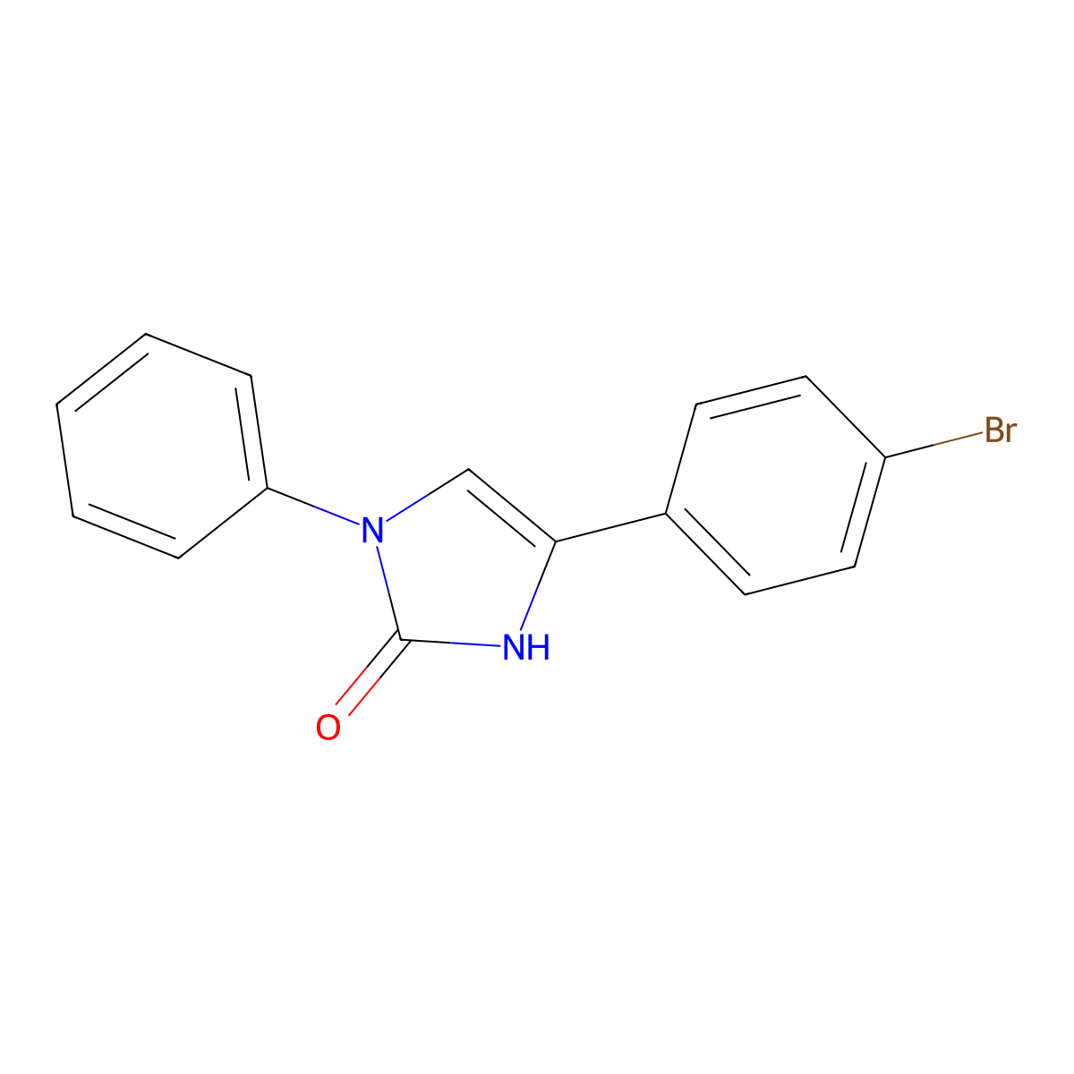 4-(4-bromophenyl)-1-phenyl-1,3-dihydro-2H-imidazol-2-one molecular structure, CAS 688057-69-4
