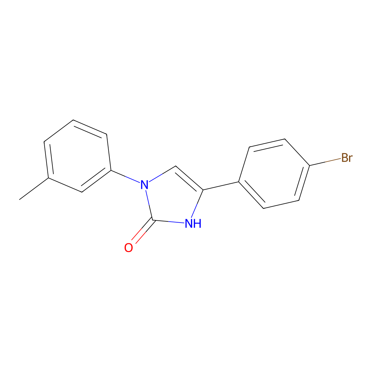 4-(4-bromophenyl)-1-(3-methylphenyl)-1,3-dihydro-2H-imidazol-2-one molecular structure, CAS 688057-71-8
