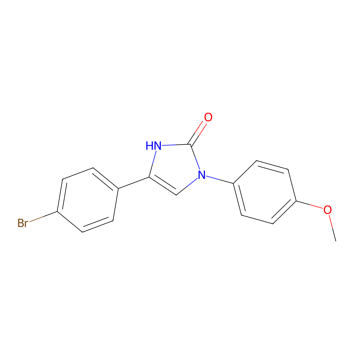 4-(4-bromophenyl)-1-(4-methoxyphenyl)-1,3-dihydro-2H-imidazol-2-one molecular structure, CAS 688057-78-5