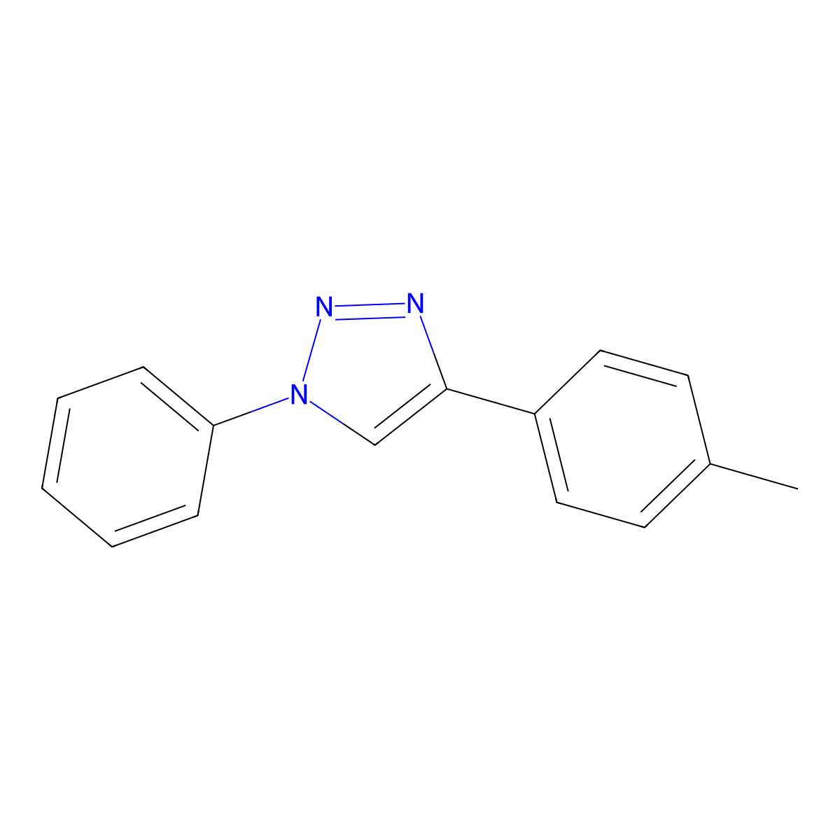 1-Phenyl-4-(p-tolyl)-1H-1,2,3-triazole molecular structure, CAS 68809-42-7