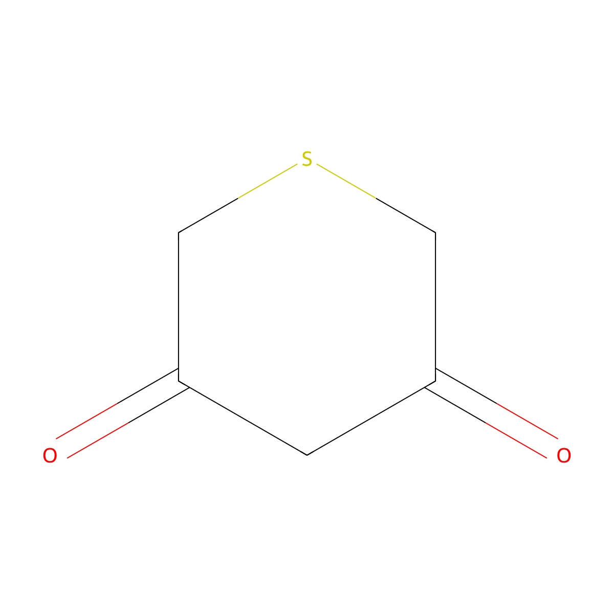 Thiane-3,5-dione molecular structure, CAS 6881-49-8