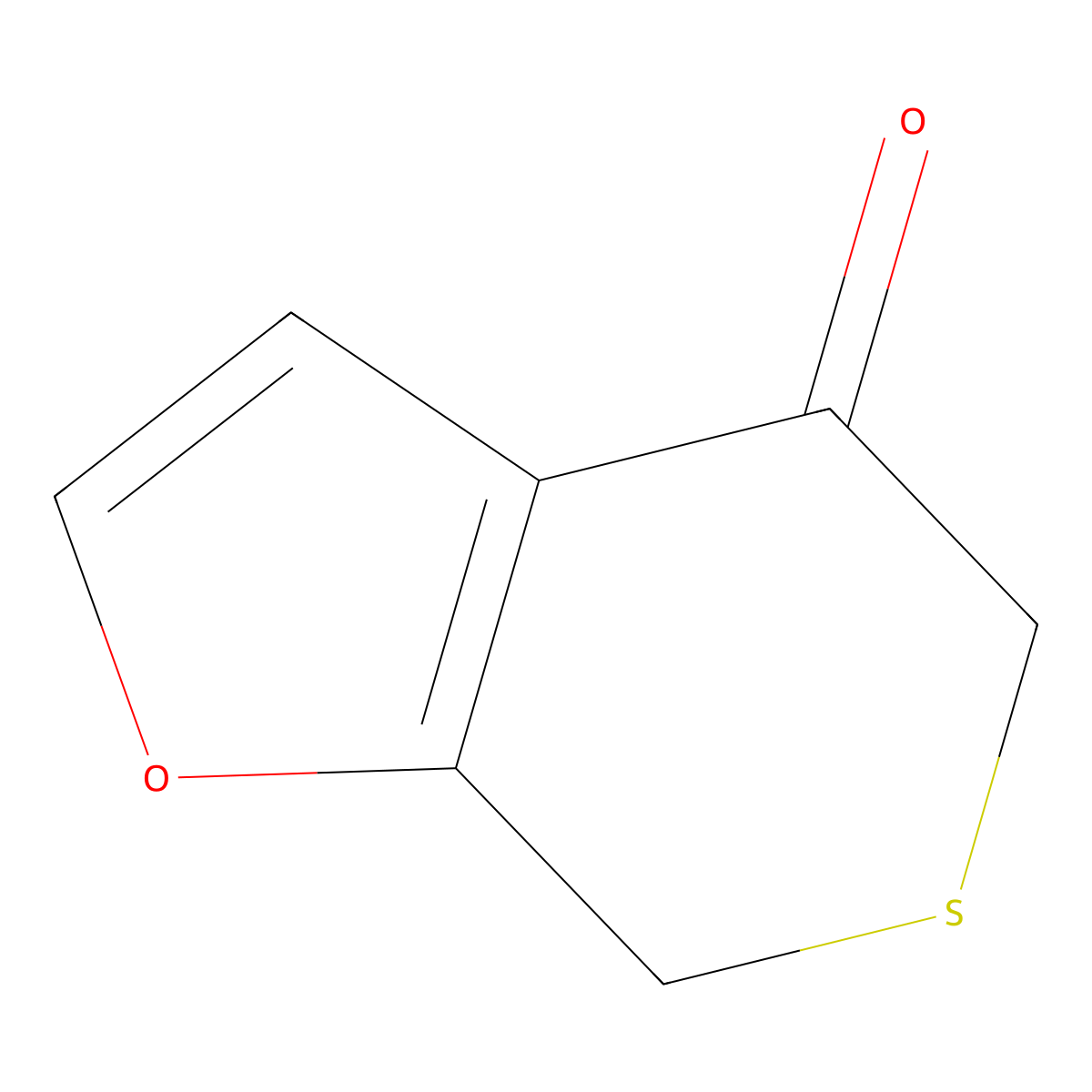 5H-Thiopyrano[3,4-b]furan-4(7H)-one molecular structure, CAS 6881-51-2