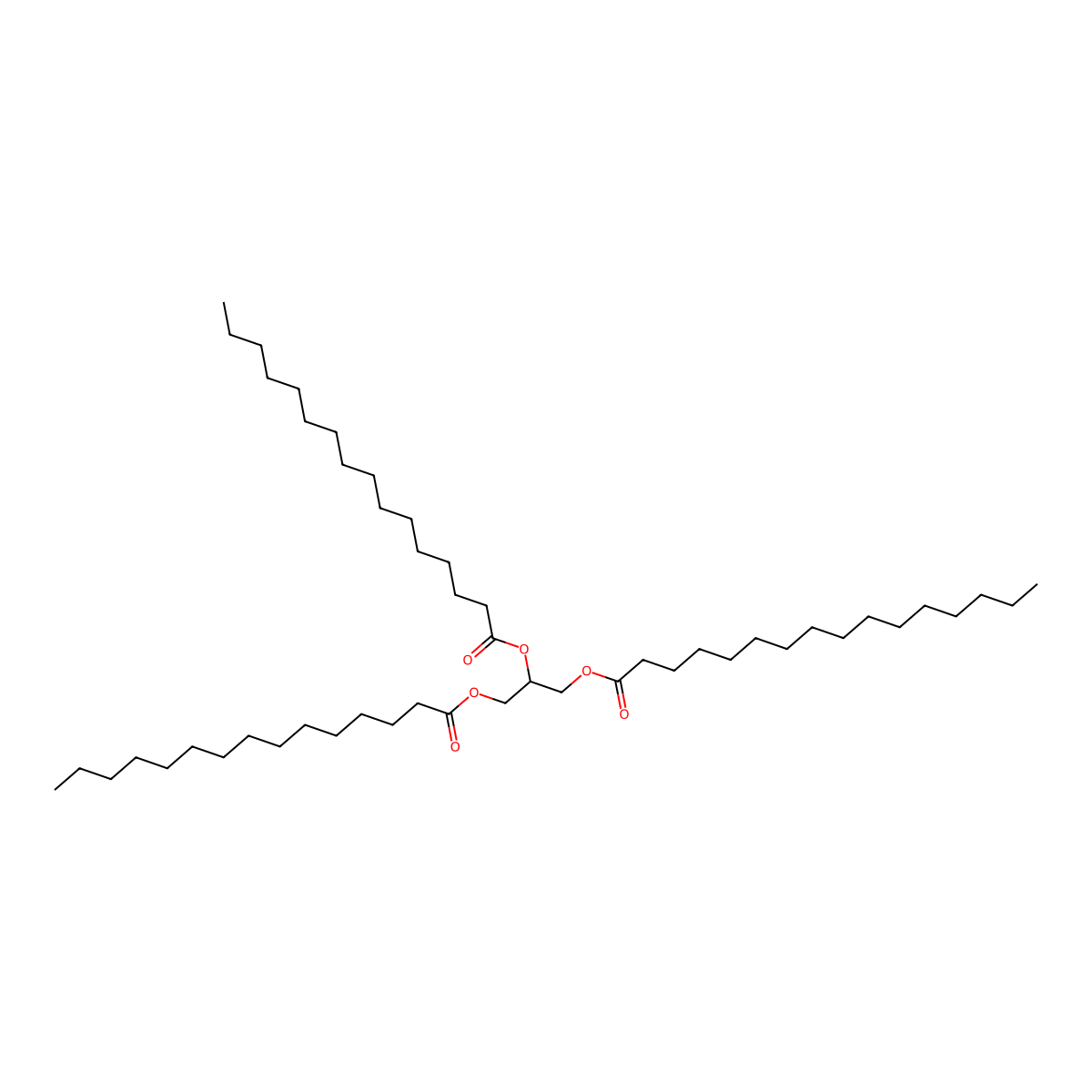 Hexadecanoic acid, 1-[[(1-oxopentadecyl)oxy]methyl]-1,2-ethanediyl ester molecular structure, CAS 68810-06-0