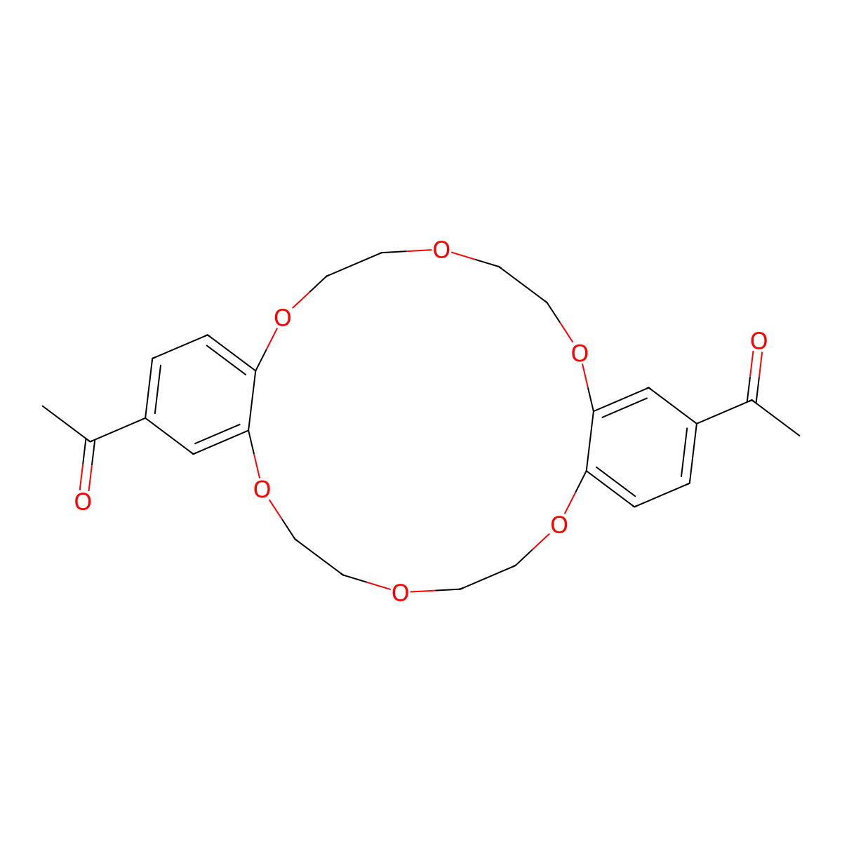 4',4''(5'')-Diacetyldibenzo-18-crown-6 molecular structure, CAS 68817-65-2