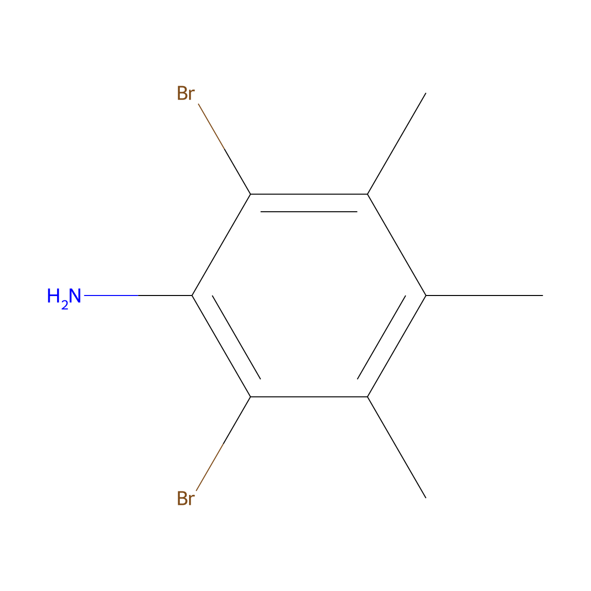 2,6-Dibromo-3,4,5-trimethylaniline molecular structure, CAS 68818-73-5