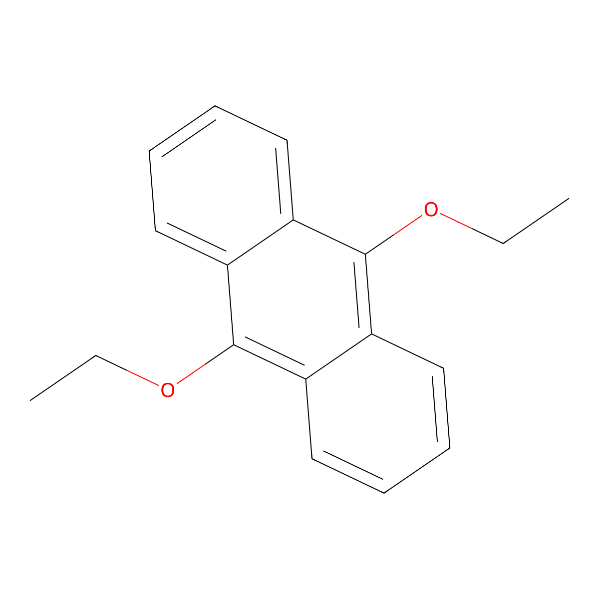9,10-Diethoxyanthracene molecular structure, CAS 68818-86-0
