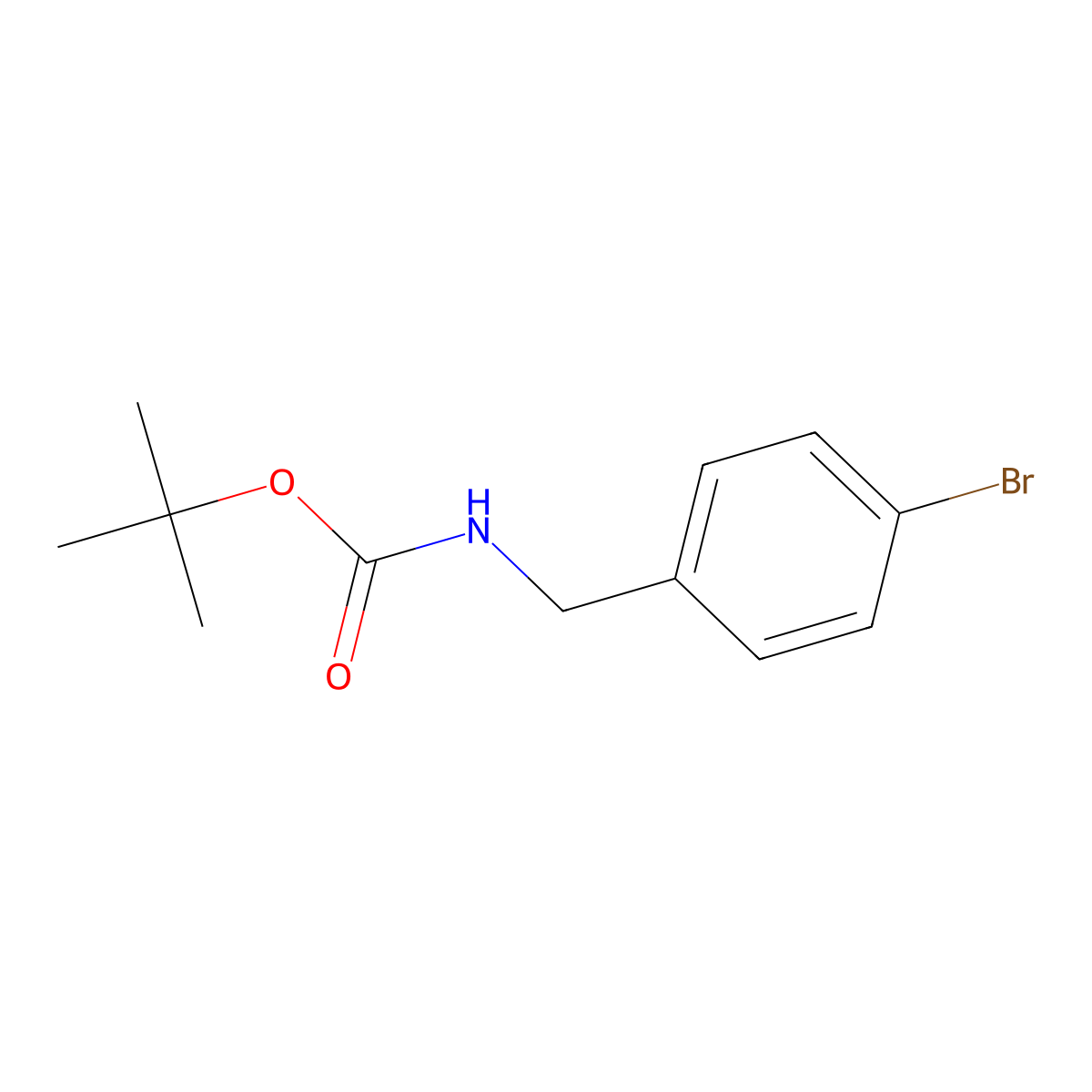tert-butyl N-[(4-bromophenyl)methyl]carbamate molecular structure, CAS 68819-84-1