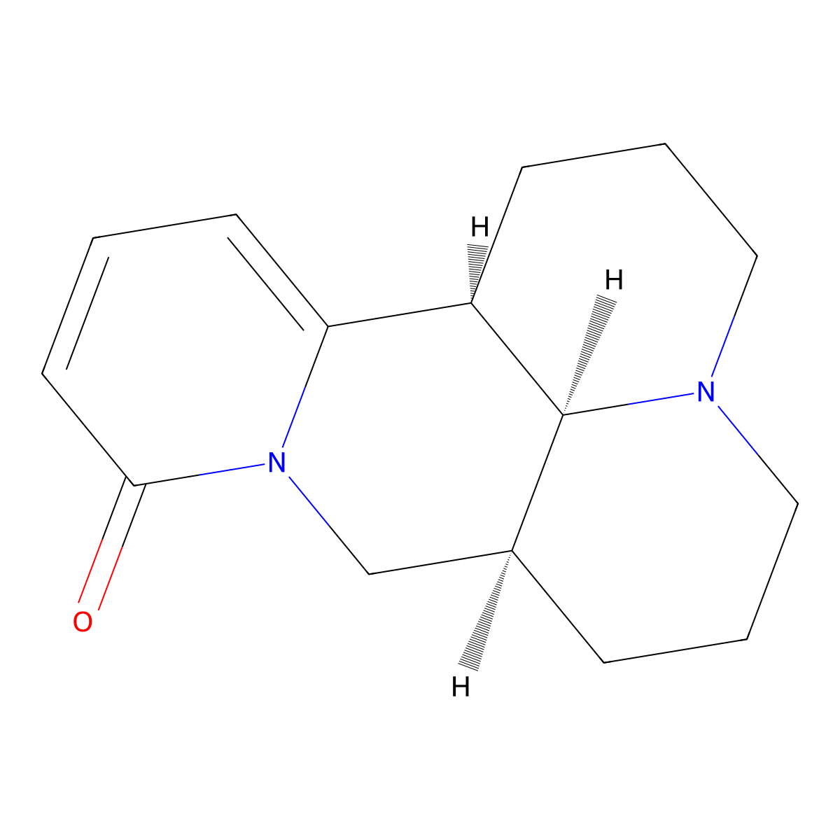 (-)-Sophoramine molecular structure, CAS 6882-66-2