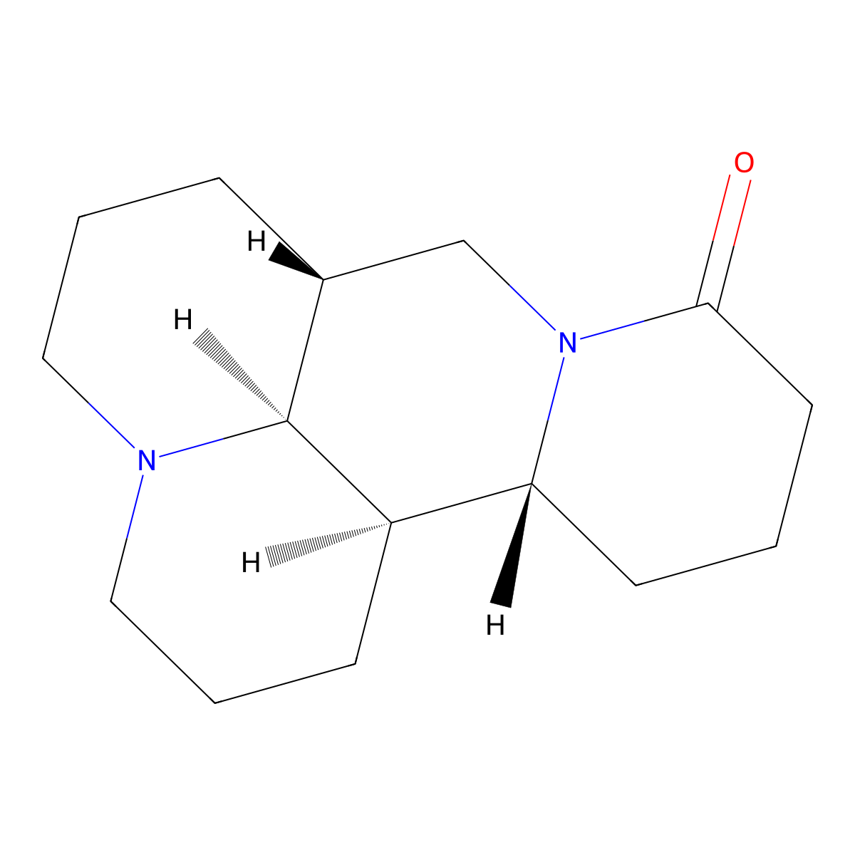 (-)-Sophoridine molecular structure, CAS 6882-68-4
