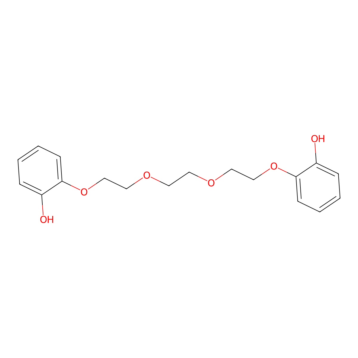2-(2-{2-[2-(2-Hydroxyphenoxy)ethoxy]ethoxy}ethoxy)phenol molecular structure, CAS 68822-97-9