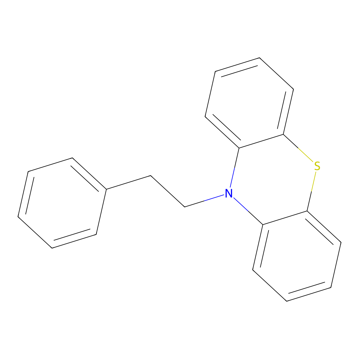 10-Phenethyl-10H-phenothiazine molecular structure, CAS 68825-26-3
