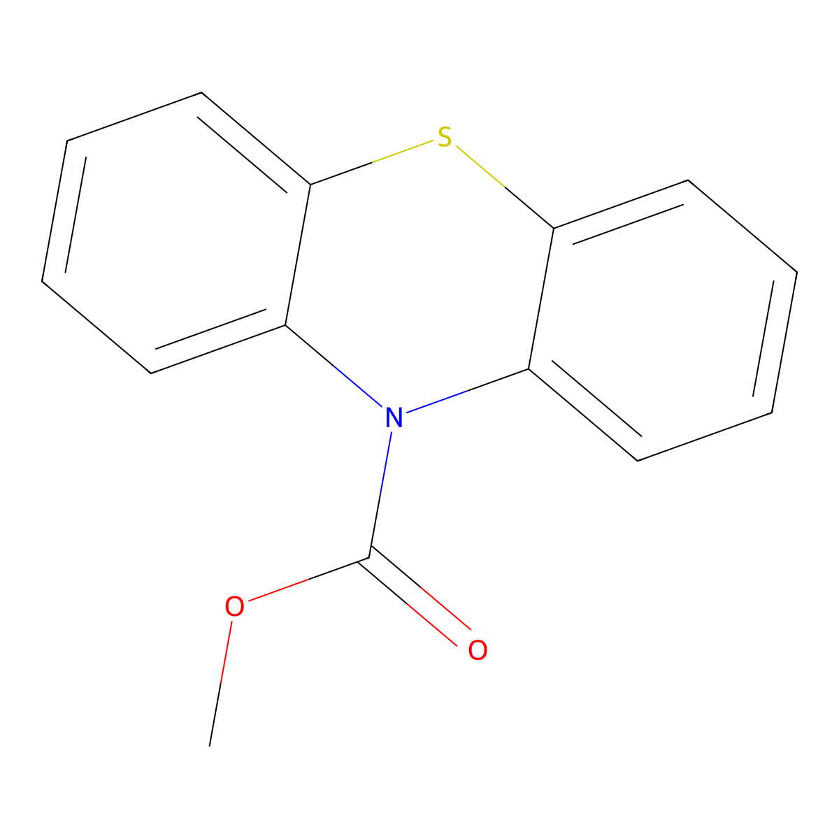 methyl 10H-phenothiazine-10-carboxylate molecular structure, CAS 68825-31-0