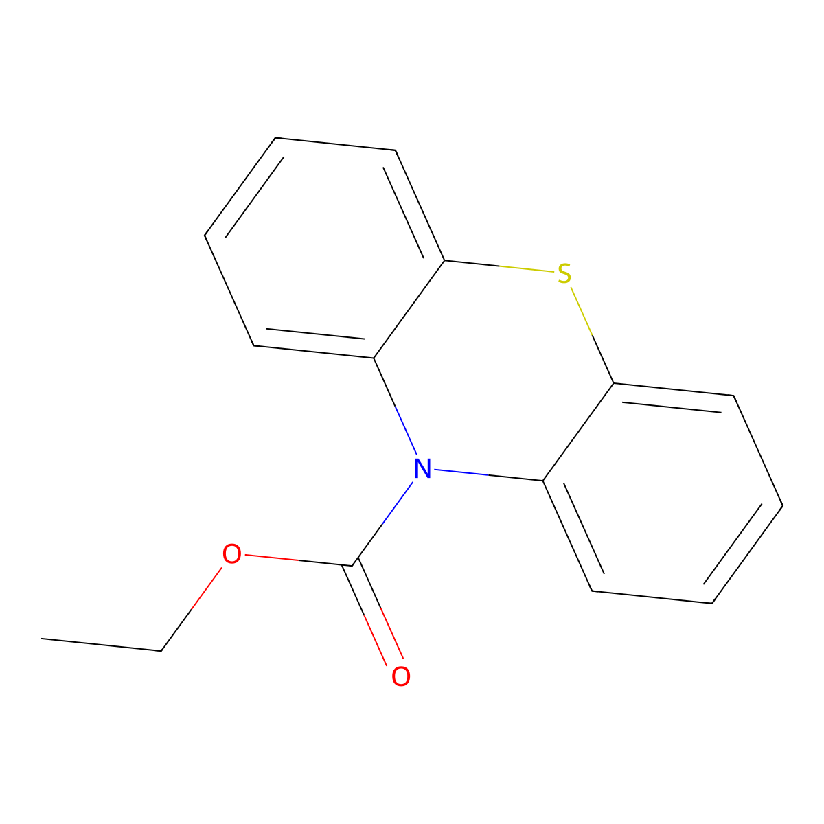 ethyl 10H-phenothiazine-10-carboxylate molecular structure, CAS 68825-32-1