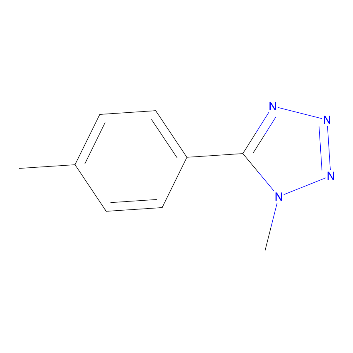 1-Methyl-5-(4-methylphenyl)tetrazole molecular structure, CAS 68826-33-5