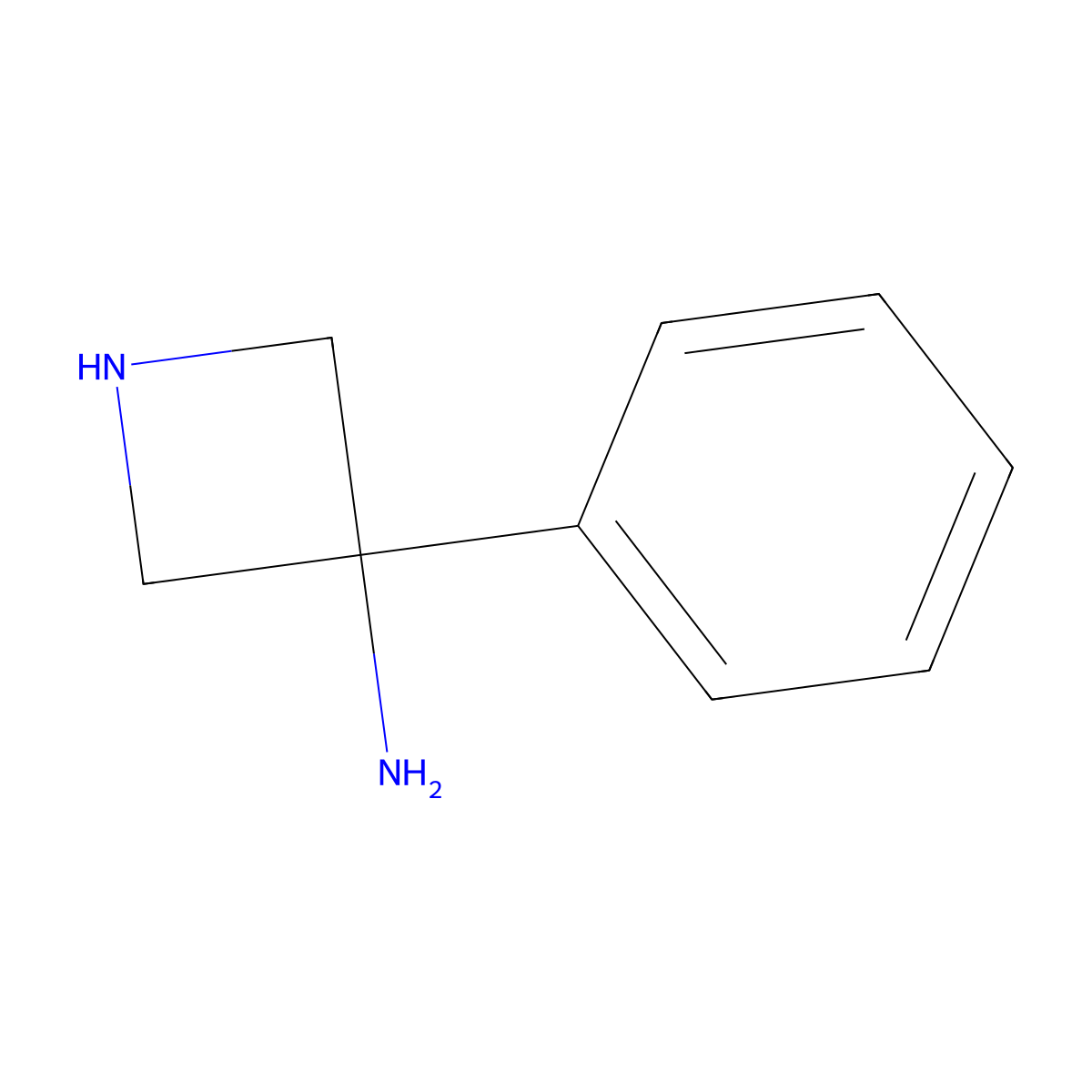 3-Phenylazetidin-3-amine molecular structure, CAS 688305-74-0